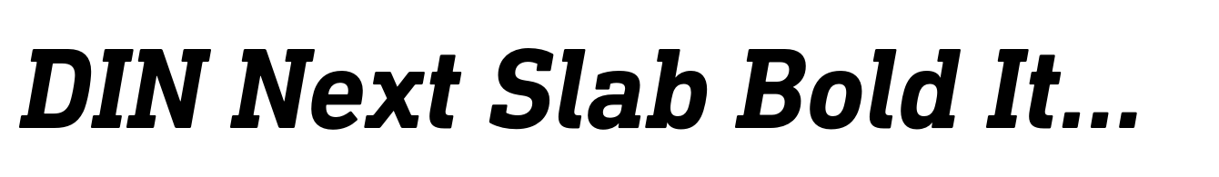 DIN Next Slab Bold Italic